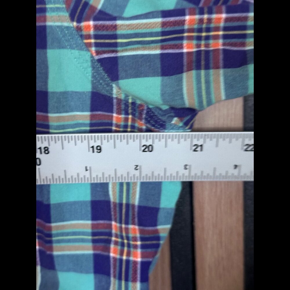 Polo Ralph Lauren Shirt Large Mens Blue Western Plaid Long Sleeve Woven - Picture 3 of 7